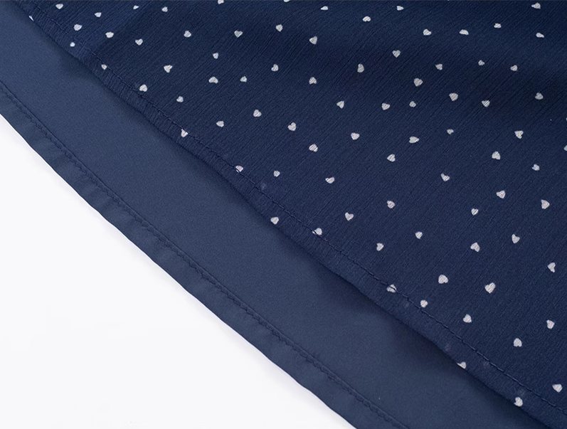2025 Summer New Navy Retro Polka Dot French Square Neck Short Sleeve Long Dress R0927