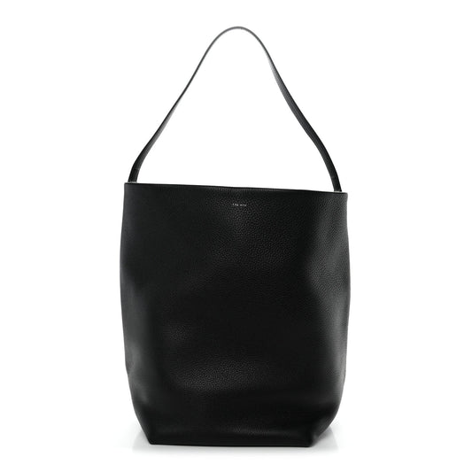 Grained Calfskin Large N/S Park Tote Black