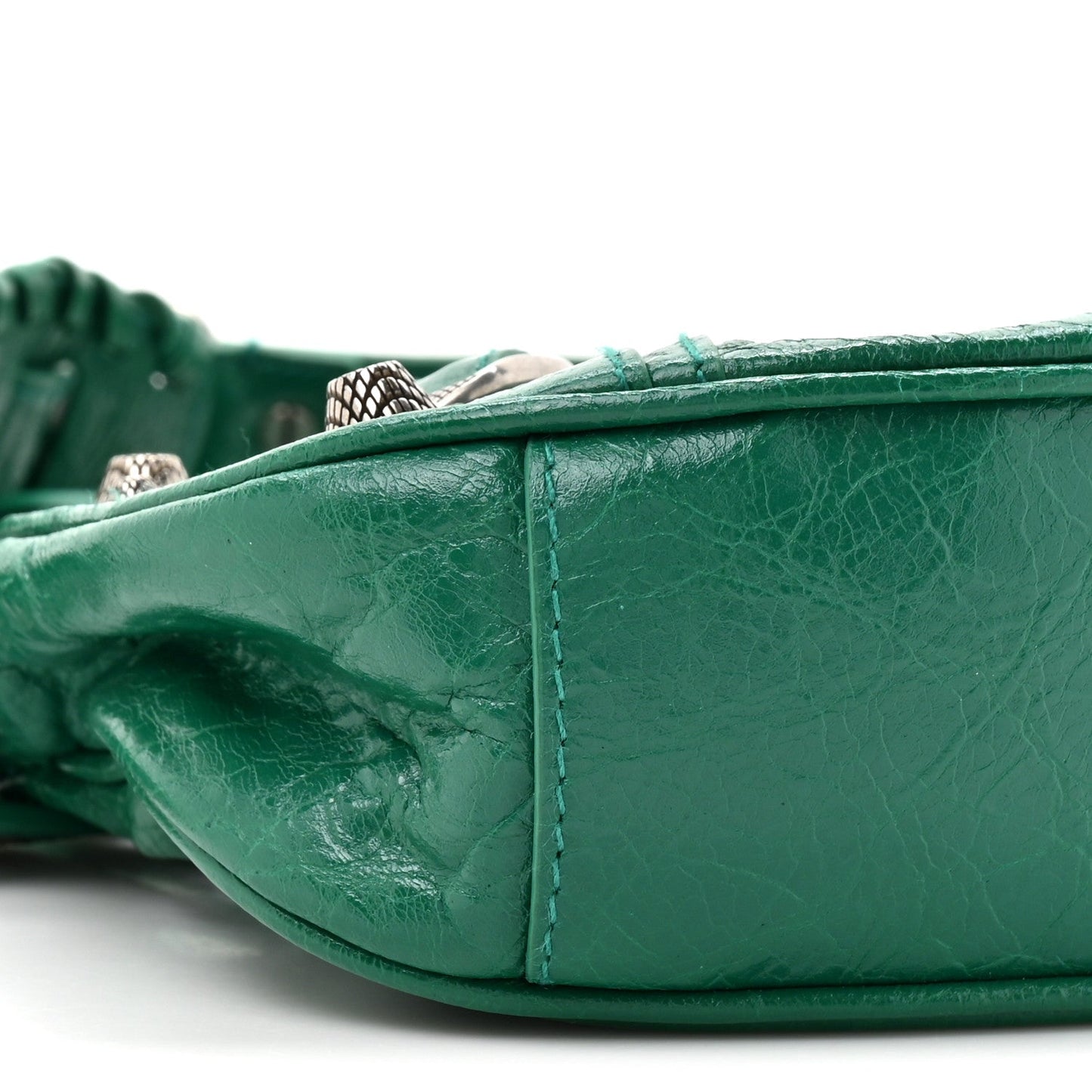 Agneau Arena Le Cagole Shoulder Bag XS Jade