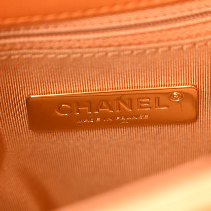 Lambskin Quilted Medium Chanel 19 Flap Light Brown
