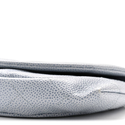 Caviar Half Moon Wallet On Chain WOC Light Blue