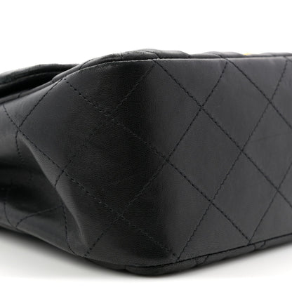 Lambskin Quilted Jumbo Single Flap Black