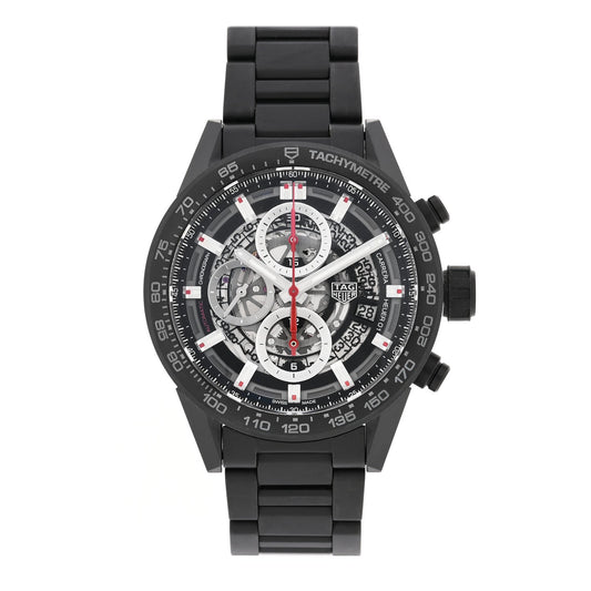 Ceramic 43mm Carrera Calibre Chronograph Automatic Watch Black CAR2090