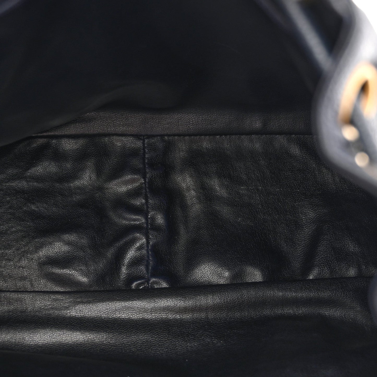 Caviar Quilted CC Drawstring Backpack Navy