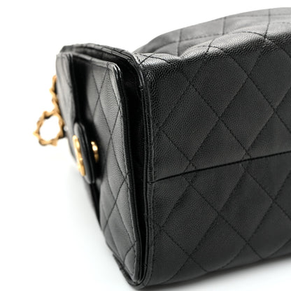 Caviar Quilted Small Chanel 25 Handbag Black