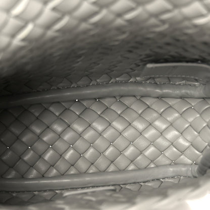 Nappa Intrecciato Small Cobble Shoulder Bag Agate Grey