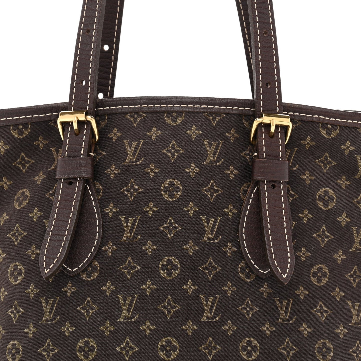 Mini Lin Monogram Bucket Bag Ebene