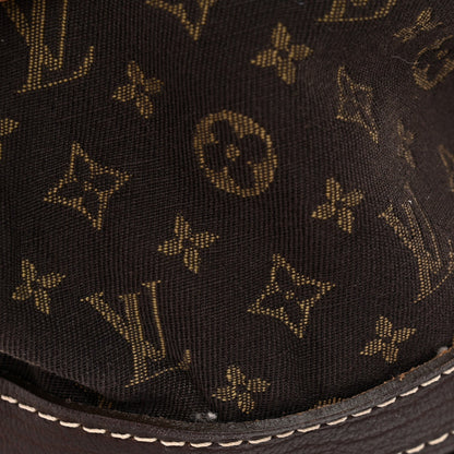 Mini Lin Monogram Bucket Bag Ebene