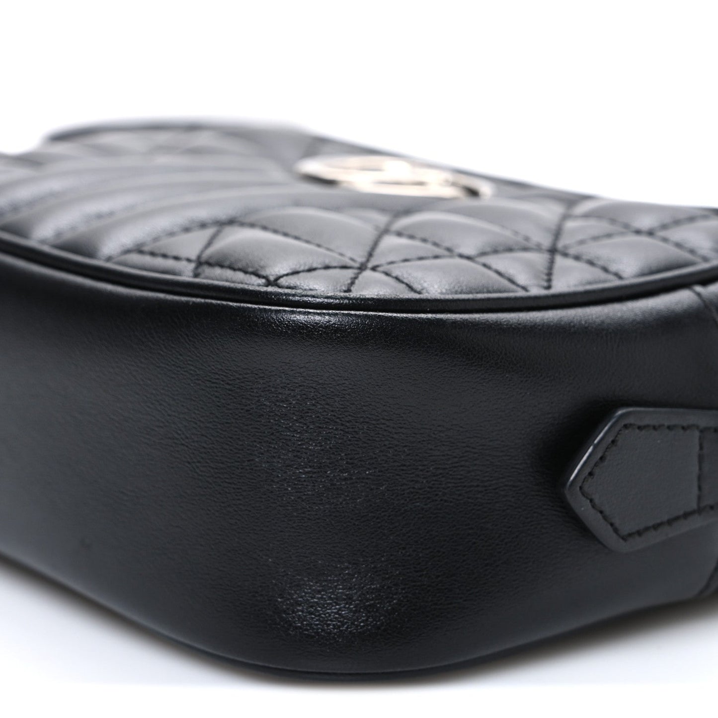 Calfskin Matelasse Aria Mini GG Marmont Chain Shoulder Bag Black