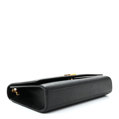 Grain De Poudre Medium Classic Monogram Kate Satchel Black