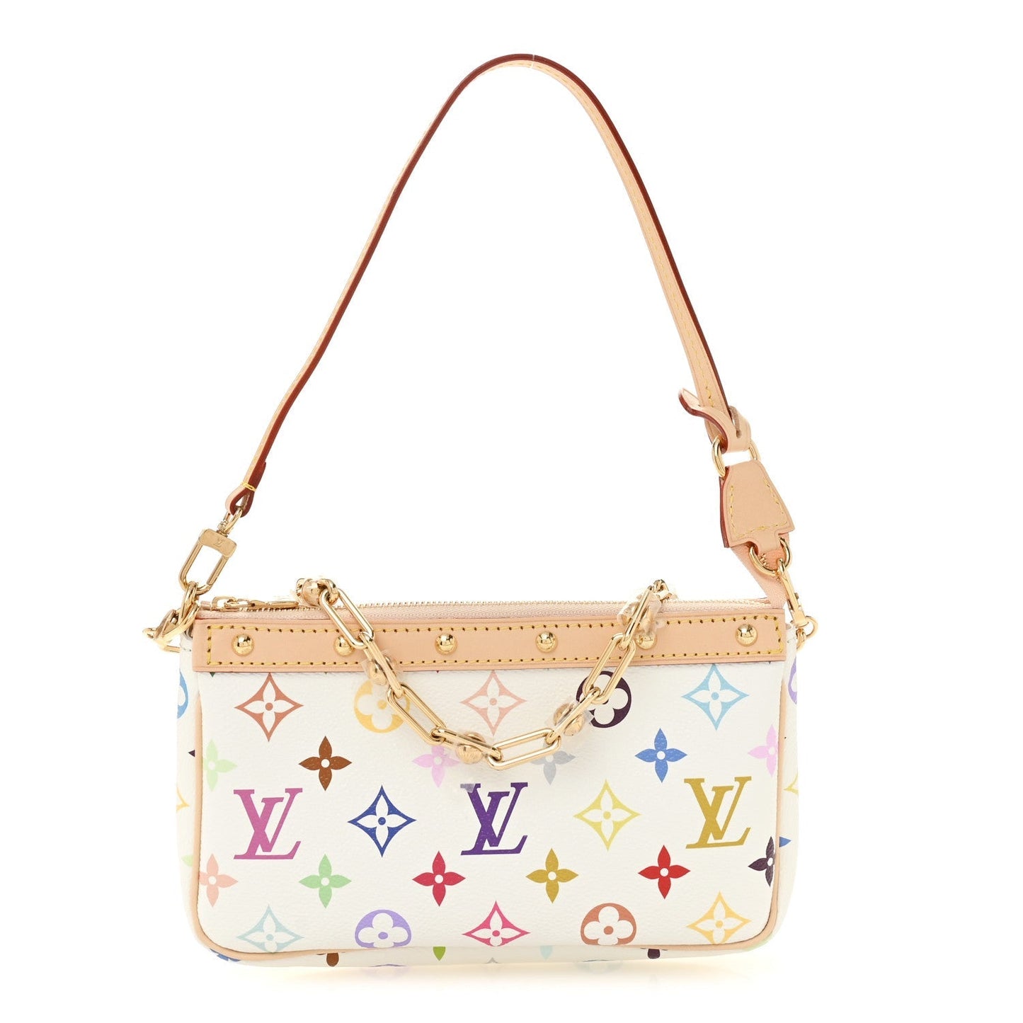 LV X TM Monogram Multicolor Pochette Accessories White