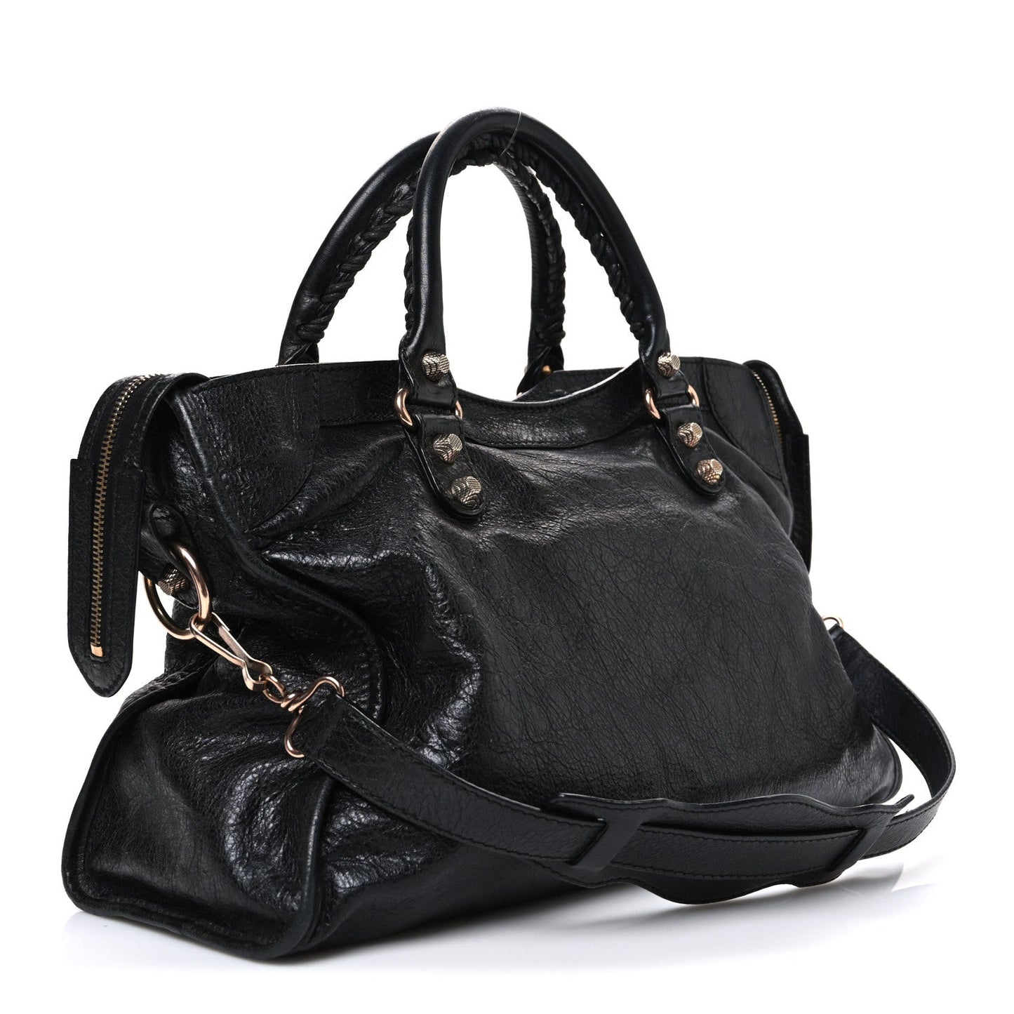 Agneau Giant 12 Rose Gold Hardware City Black