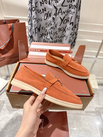 LP Summer Charms Walk Loafers Orange Suede 565846