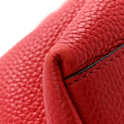 Pebbled Calfskin Medium Soho Chain Shoulder Bag Tabasco Red