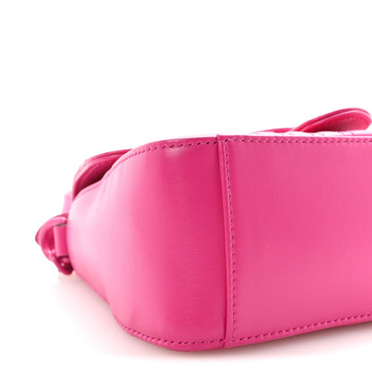 Calfskin Matelasse Monochrome Mini GG Marmont Top Handle Shoulder Bag Classic Fuxia