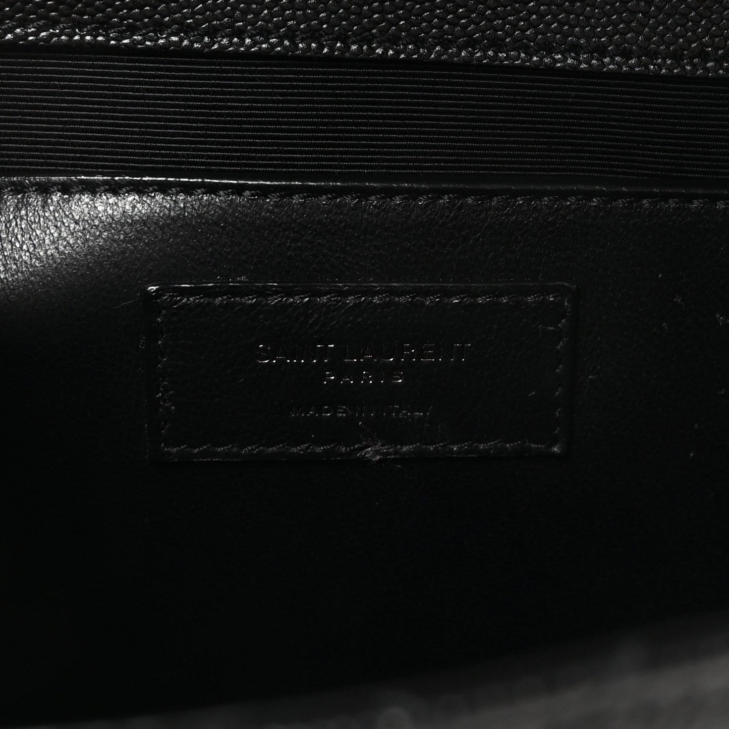 Grain De Poudre Textured Mixed Matelasse Triquilt Medium Monogram Monochrome Satchel Black