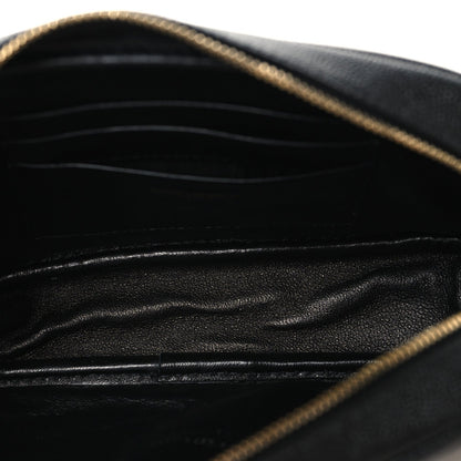 Grain De Poudre Matelasse Monogram Mini Lou Camera Bag Black