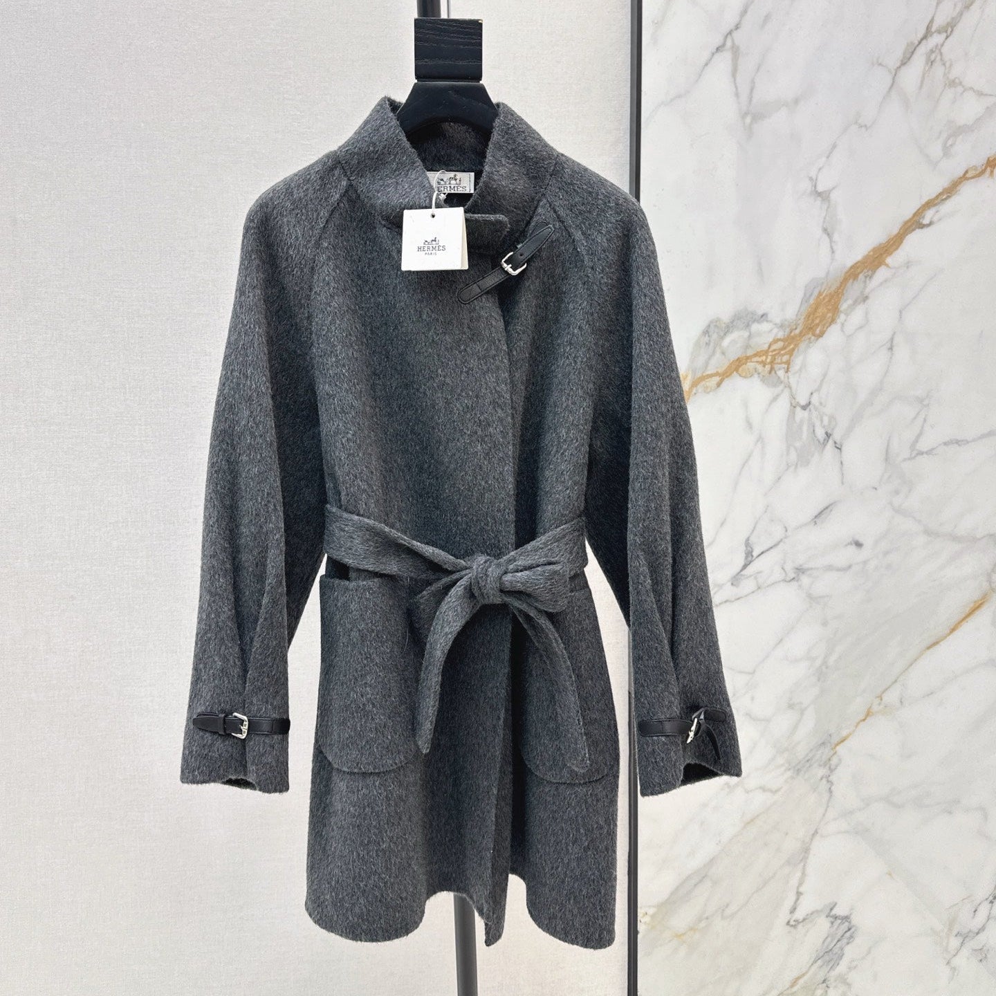 Hermes Vintage Jacket Gray in Wool