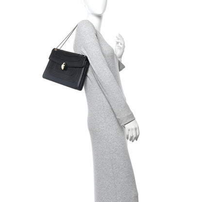 Calfskin Serpenti Forever Crossbody Bag Black