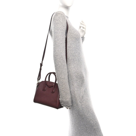 Sugar Goatskin Mini Antigona Oxblood
