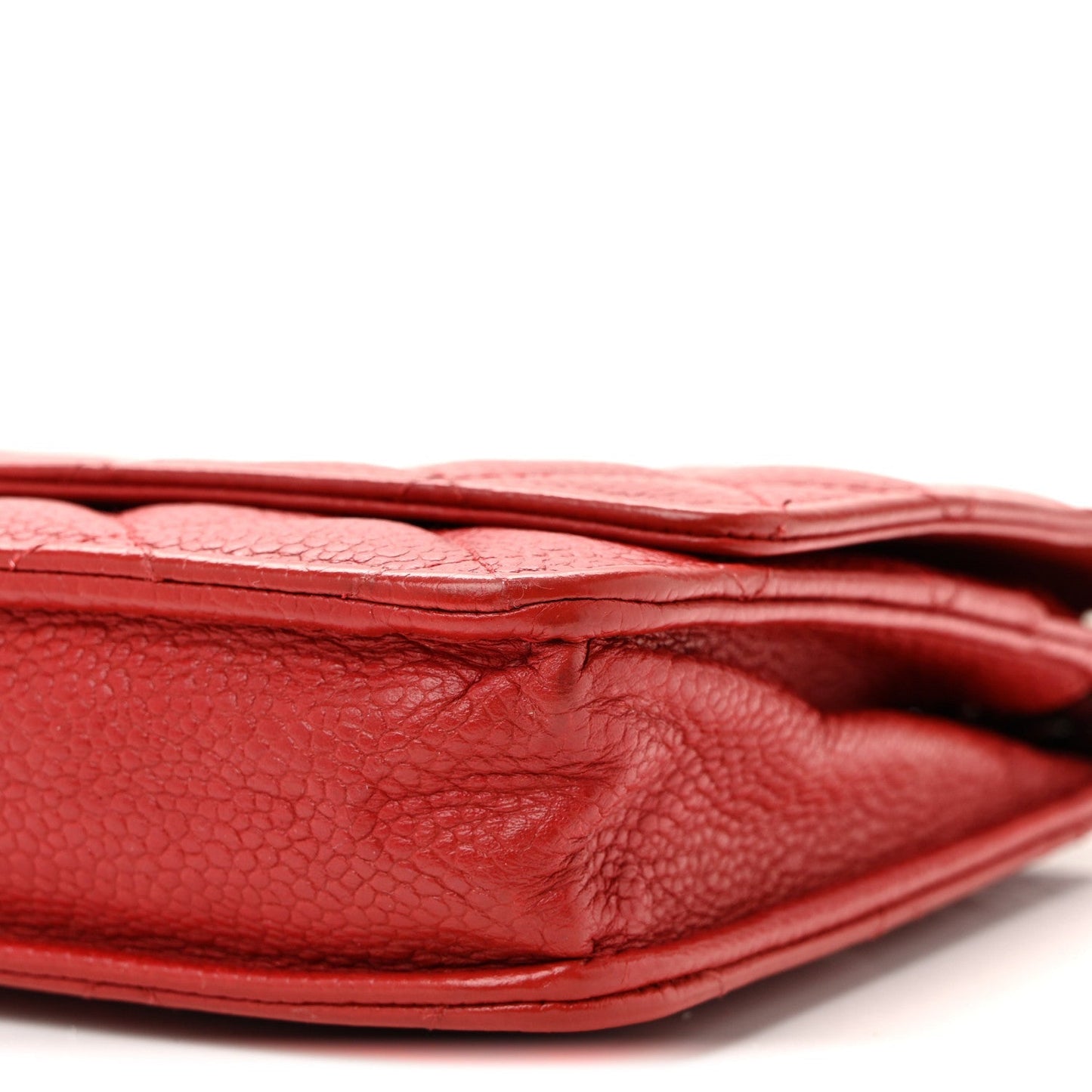 Caviar Quilted Wallet On Chain WOC Red
