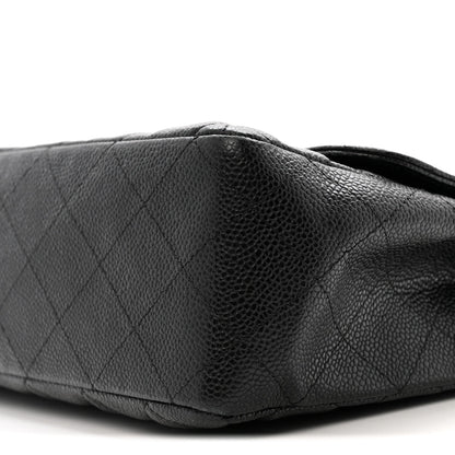 Caviar Quilted Jumbo Single Flap Black