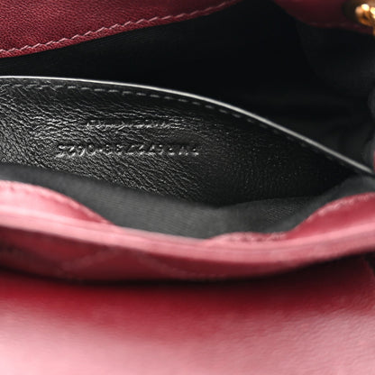Lambskin Quilted Monogram Mini Nolita Hot Wine