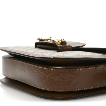 GG Supreme Monogram Horsebit 1955 Shoulder Bag Beige Brown Sugar