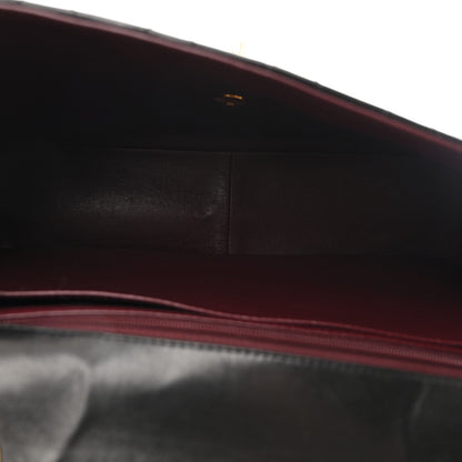 Lambskin Quilted Jumbo Single Flap Black
