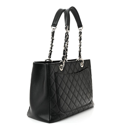 Caviar Quilted Grand Shopping Tote GST Black