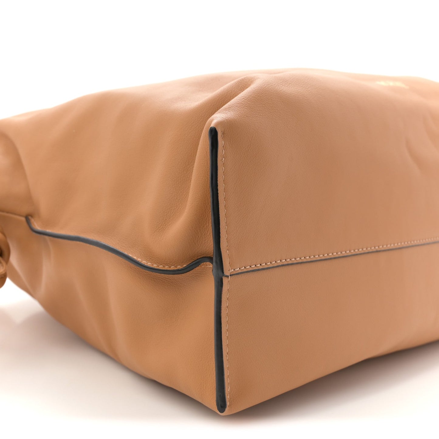 Calfskin Large Flamenco Knot Bag Warm Desert