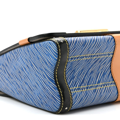 Epi Complice Trunks and Bags Twist Shoulder Bag MM Denim Light