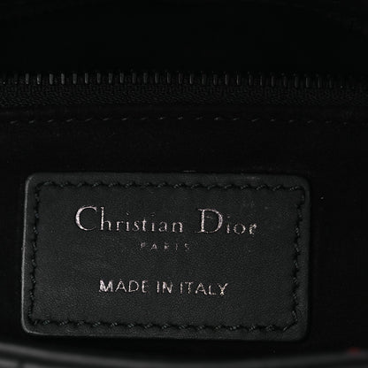 Ultra Matte Calfskin Cannage Mini Lady Dior Black