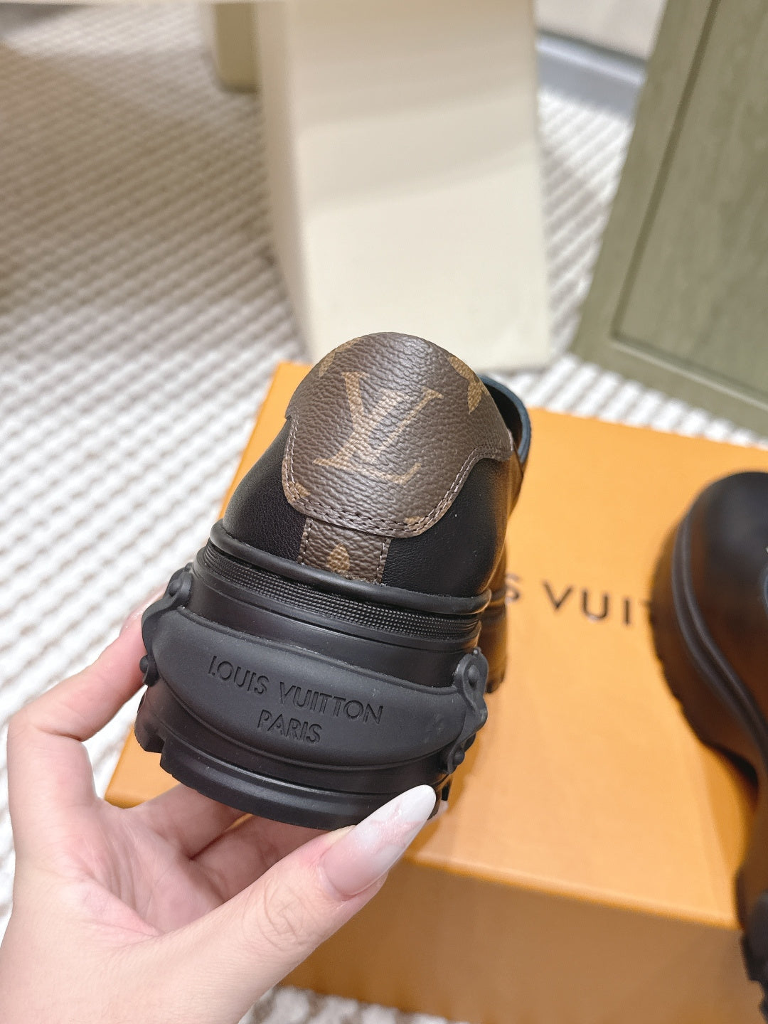 LV Squad Mary Jane Black Monogram Canvas 556407