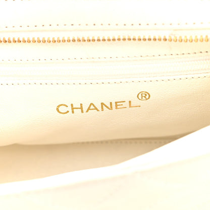 Lambskin Quilted Shoulder Bag White