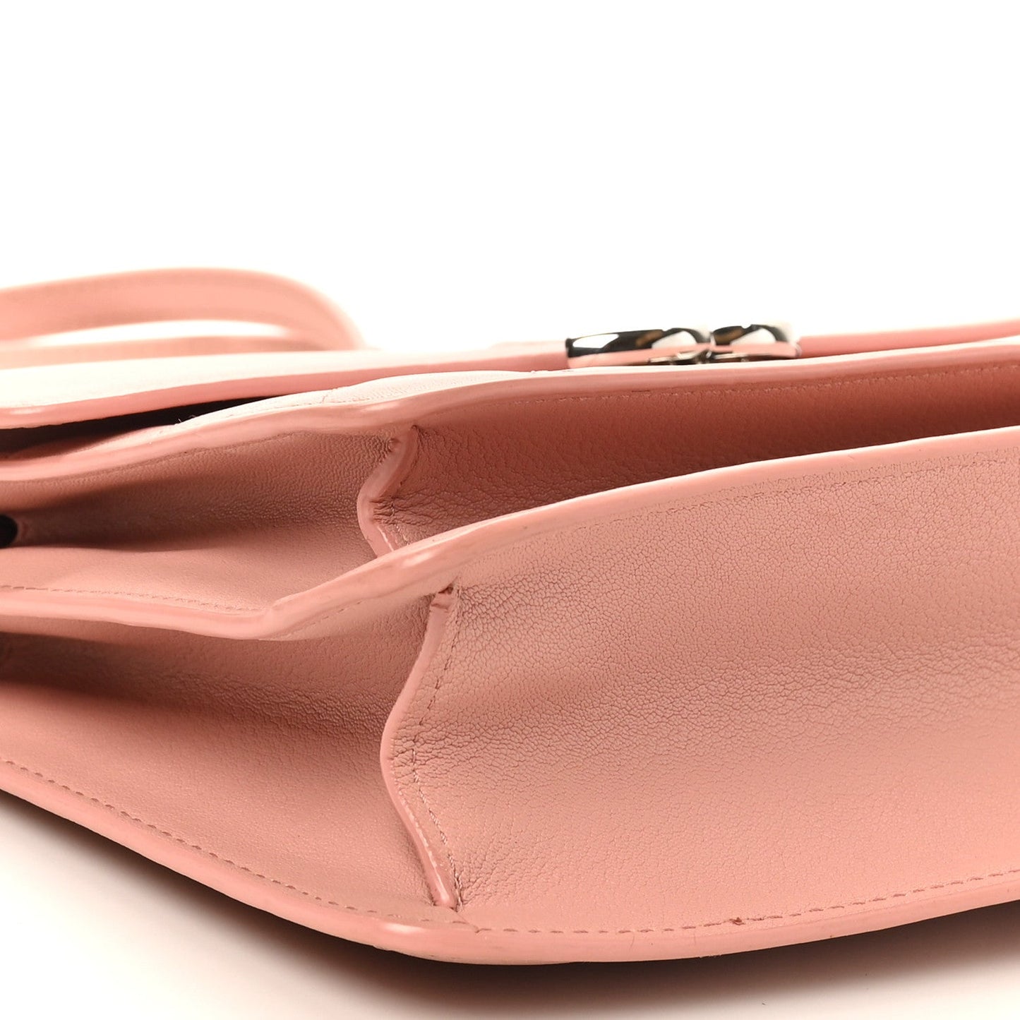 Goatskin Quilted Small CC Box Flap Pink