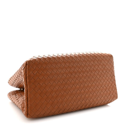 Calfskin Intrecciato Small Roma Noce