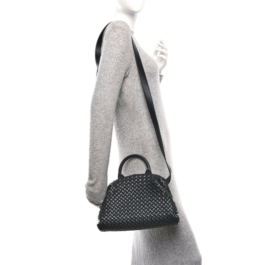 Nappa Intrecciato Small Padded The Handle Tote Black
