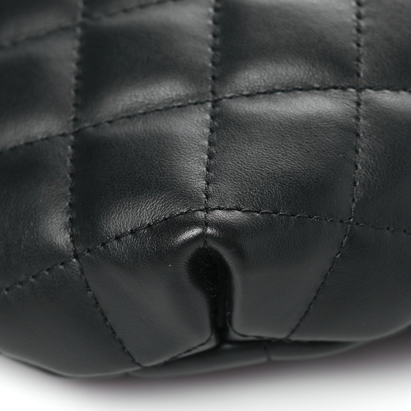 Calfskin Quilted Waist Belt Bag Black