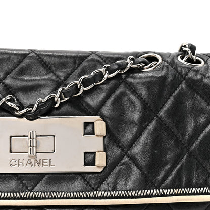 Lambskin East West Mademoiselle Flap Black