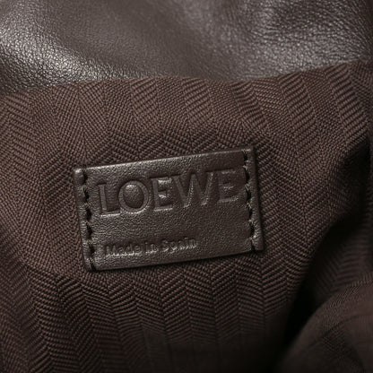 Calfskin Flamenco Puffer Knot Bag Dark Brown