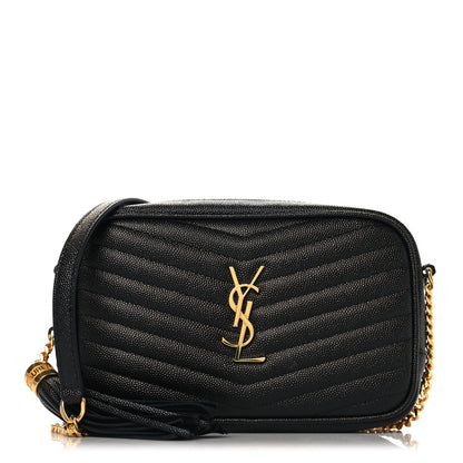 Grain De Poudre Matelasse Monogram Mini Lou Camera Bag Black