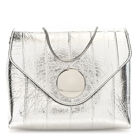 Metallic Eelskin Bobbi Bag Silver
