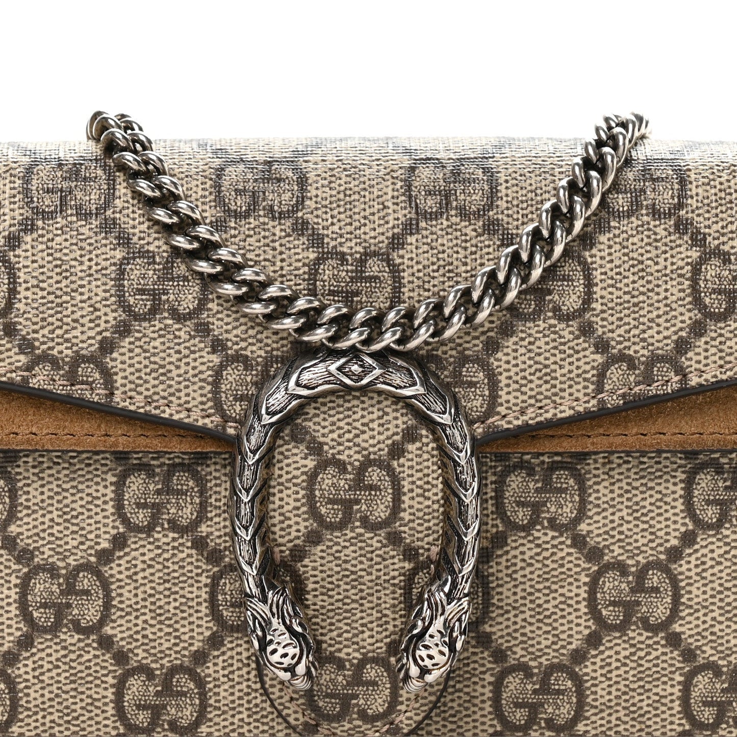 GG Supreme Monogram Super Mini Dionysus Shoulder Bag Taupe