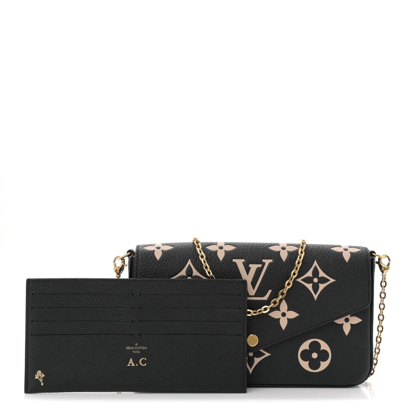 Empreinte Monogram Giant Felicie Pochette Black Beige