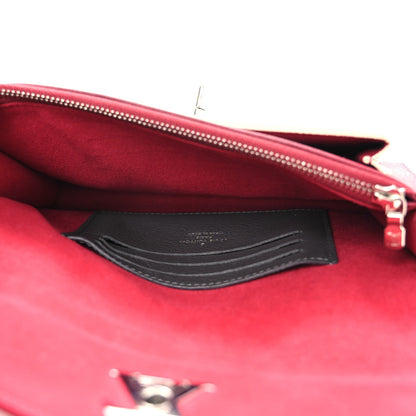 Calfskin My Lockme Chain Pochette Lie De Vin Etain Creme