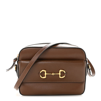 Azalea Calfskin Small Horsebit 1955 Shoulder Bag Brown Sugar