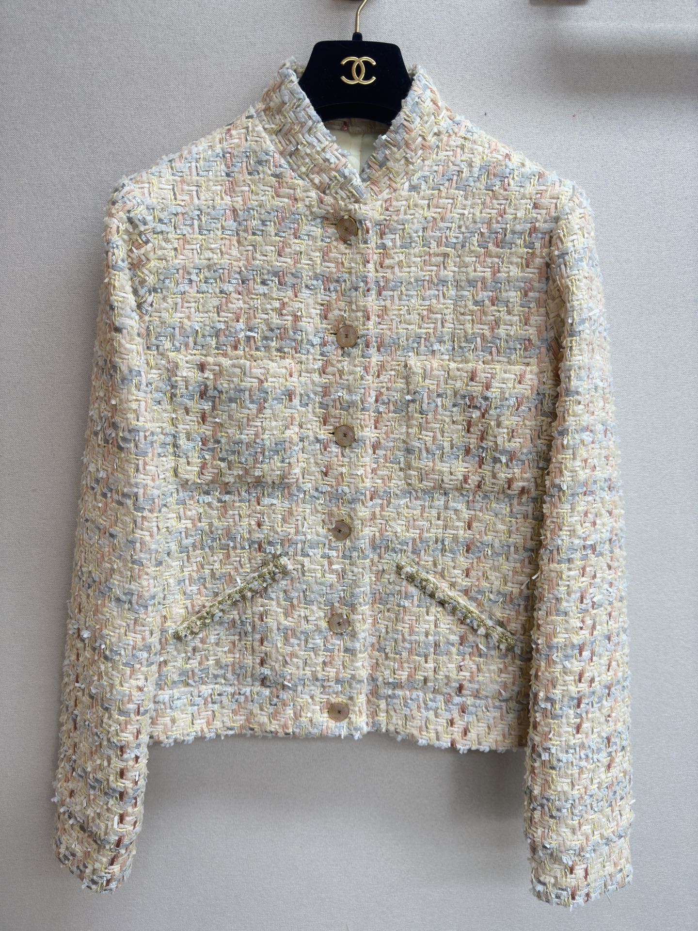 CC Jacket Pink Blue Cotton Polyamide 237357