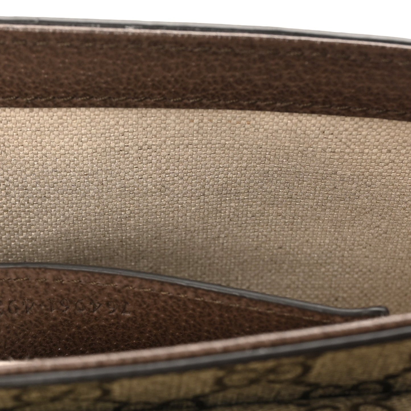 GG Supreme Monogram Textured Dollar Calfskin Web Mini Ophidia Envelope Shoulder Bag Beige Ebony New Acero