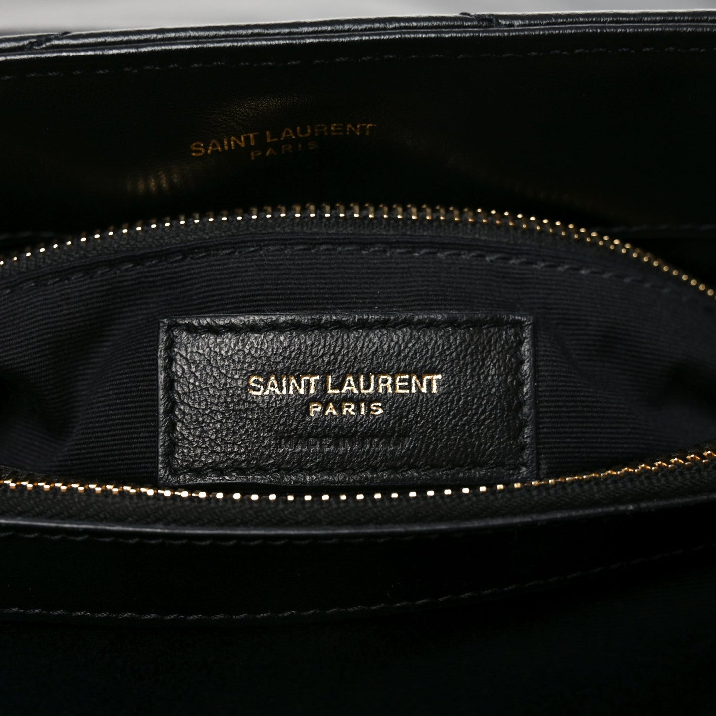 Calfskin Y Quilted Monogram Medium Loulou Chain Satchel Black